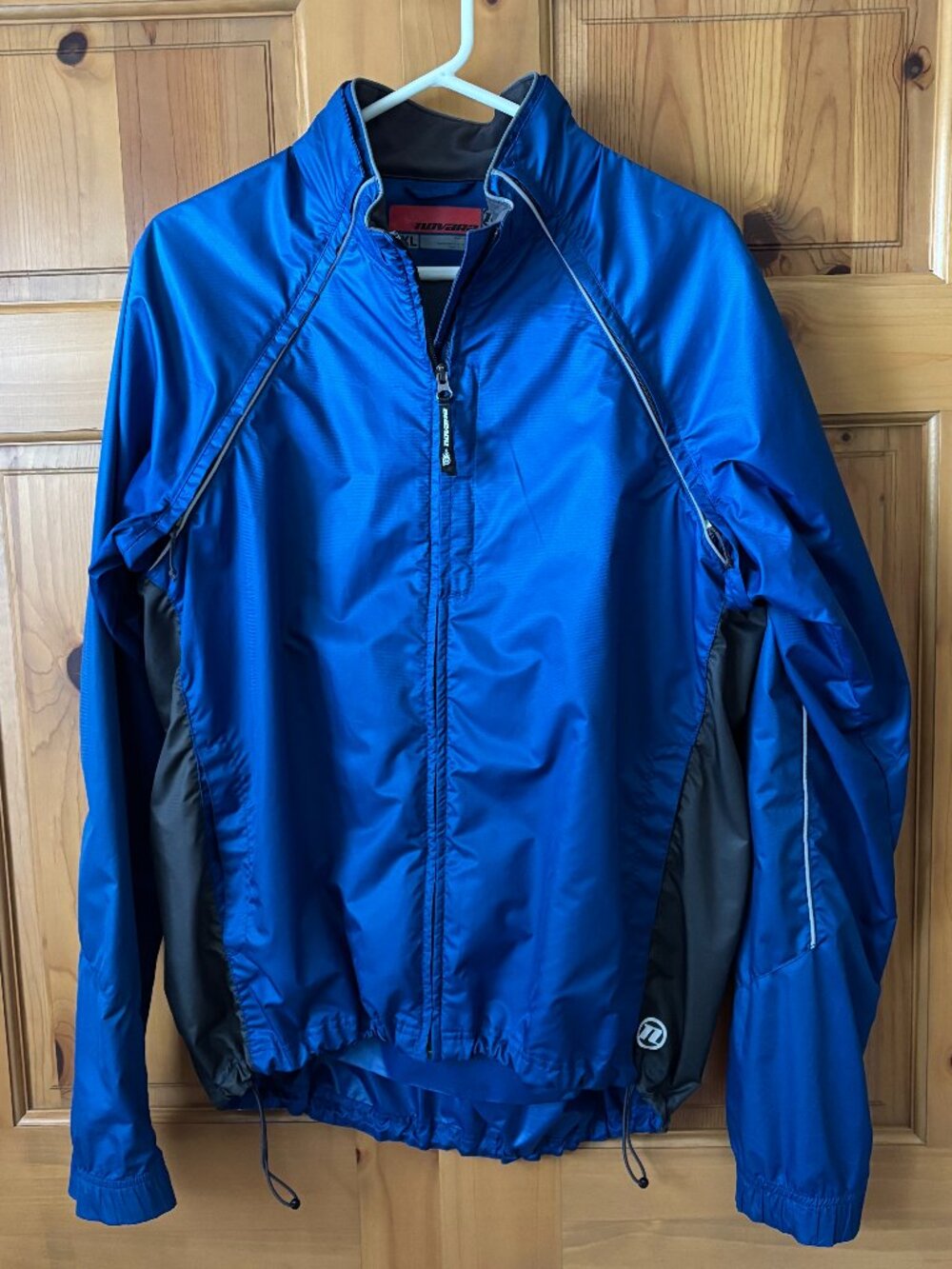 Novara (REI) Cycling Windbreaker Jacket Blue Gray Men’s XL RN 37249 Reflective